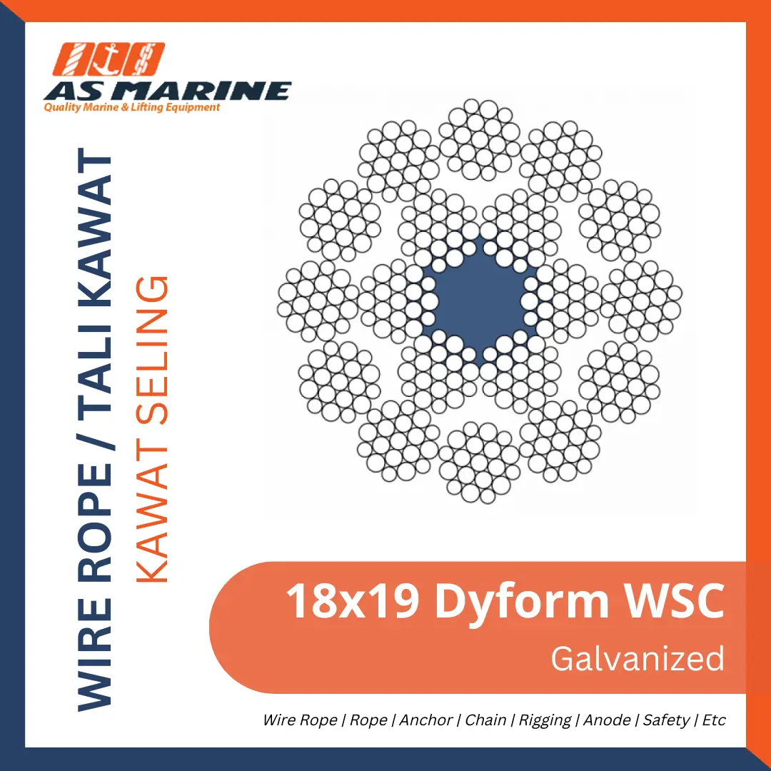 Wire Rope 18x19 Dyform WSC Galvanized